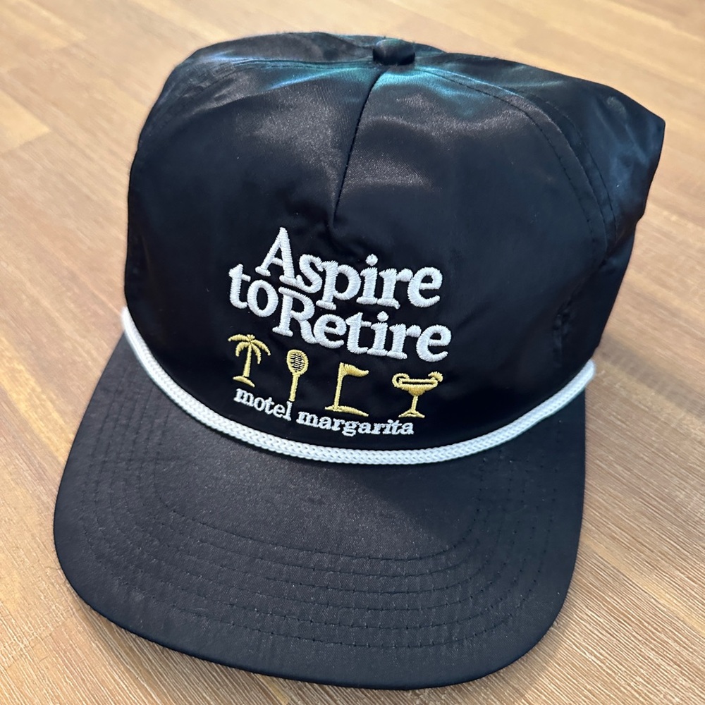 Motel Margarita Aspire to Retire Black SnapBack Hat